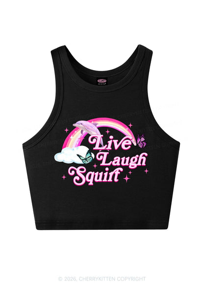 Live Laugh Squirt Y2K Crop Tank Top Cherrykitten