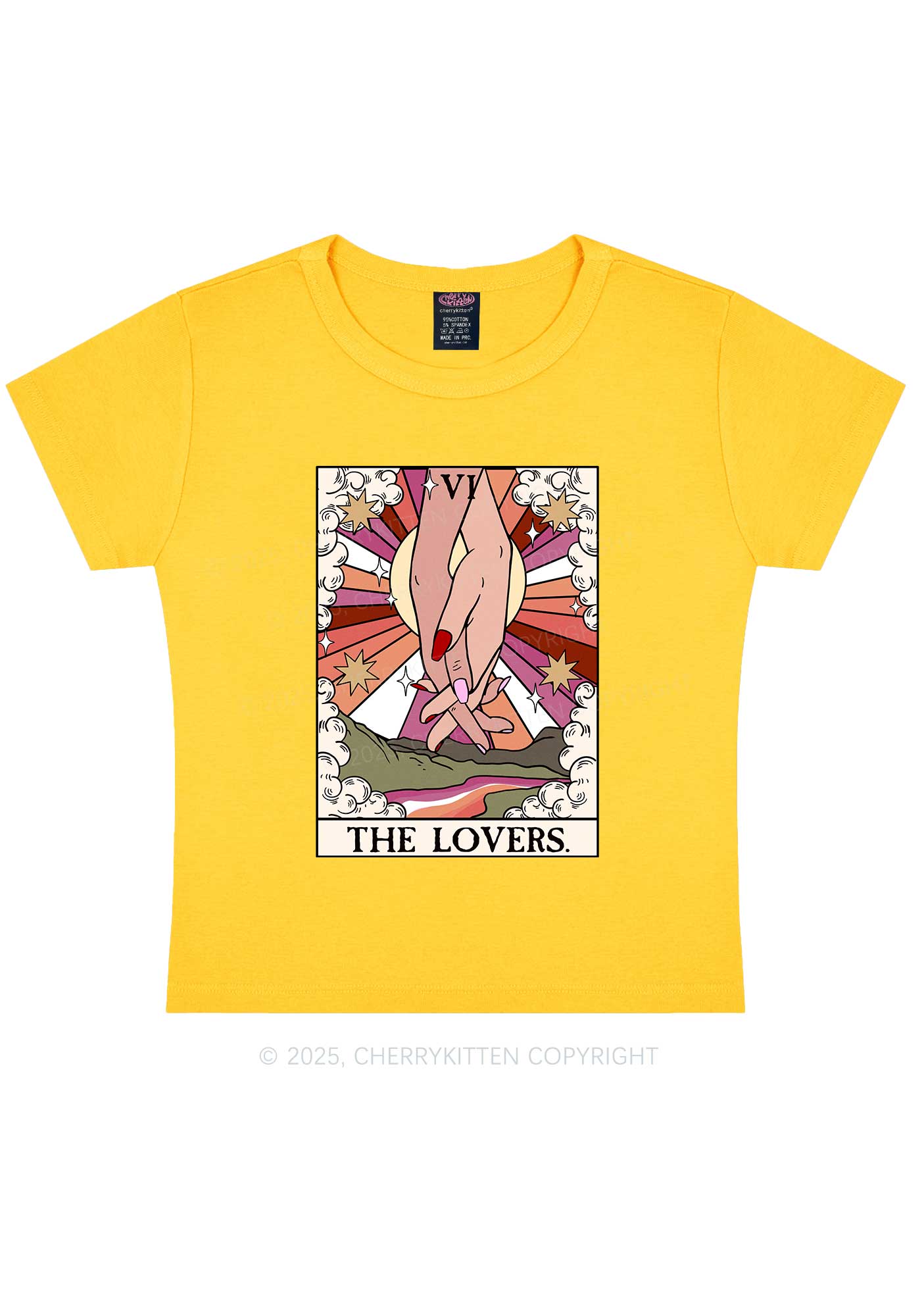 The Lesbian Lovers Y2K Baby Tee Cherrykitten