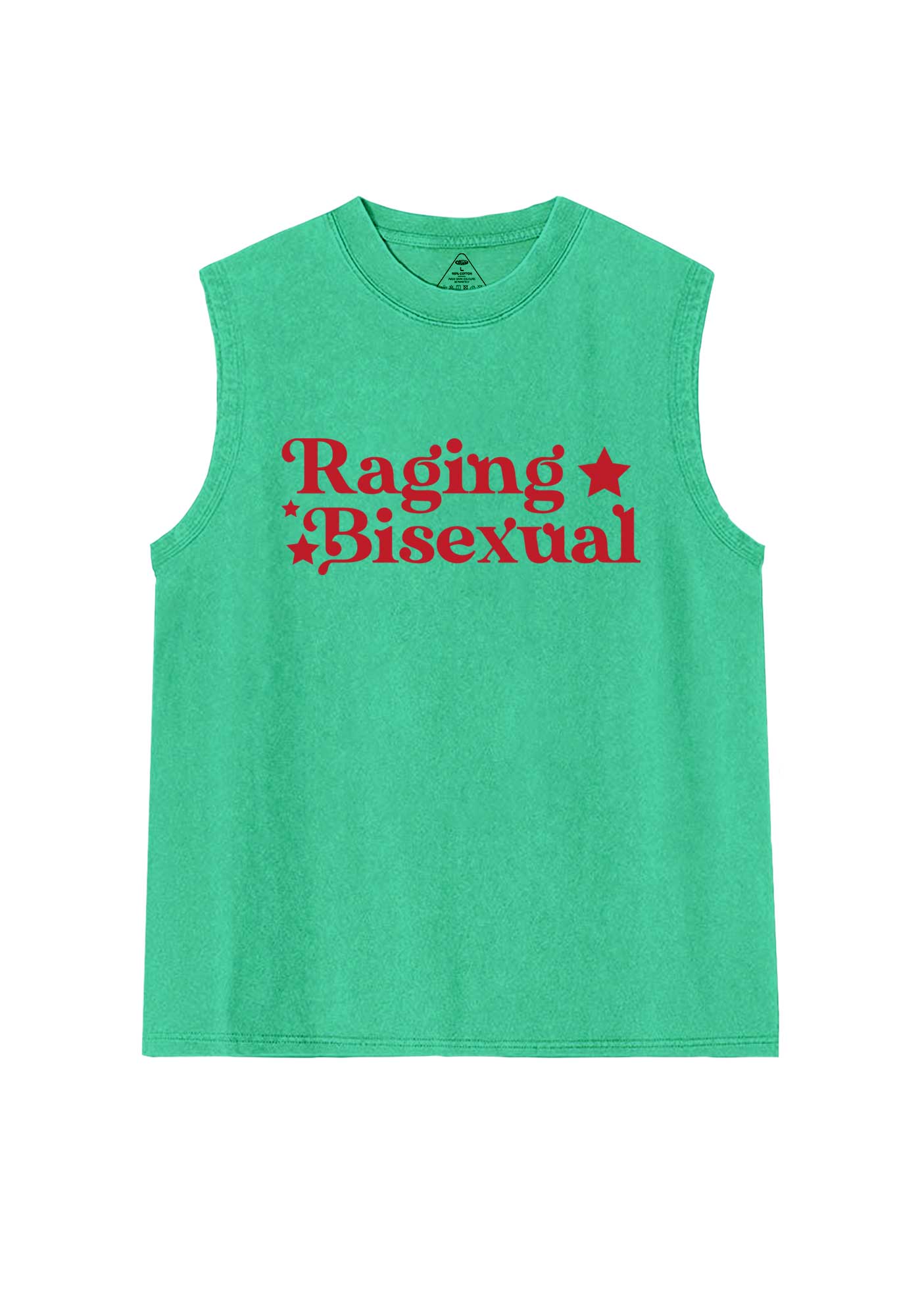 Raging Bisexual Stars Pride Y2K Washed Muscle Tank Cherrykitten