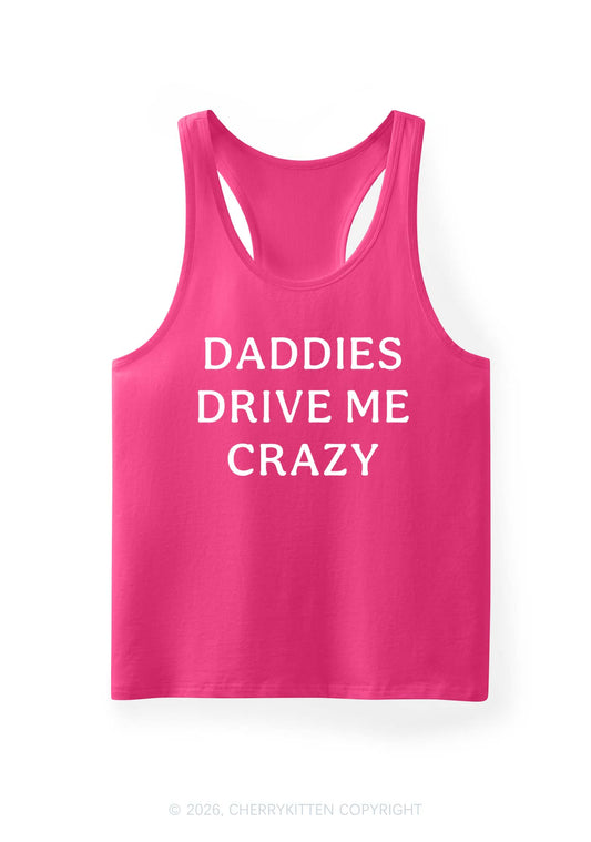 Daddies Drive Me Crazy Y2K Men Racerback Tank Top Cherrykitten