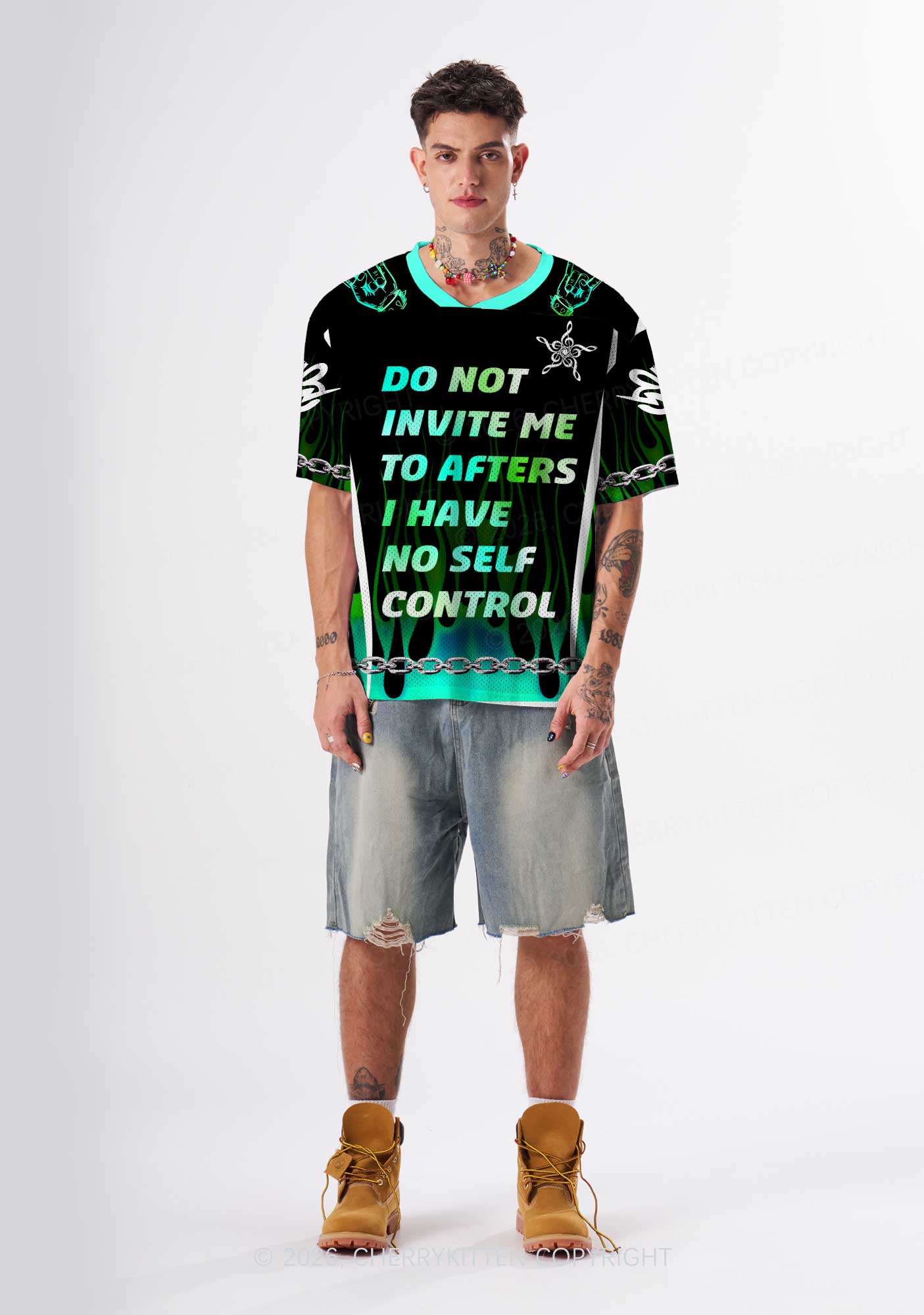 Do Not Invite Me To Afters Y2K Sport Jersey Shirts Cherrykitten