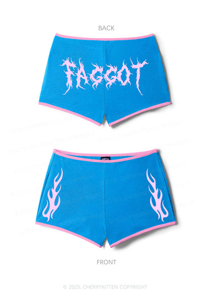 Punk Faggot Pride Y2K Booty Shorts Cherrykitten