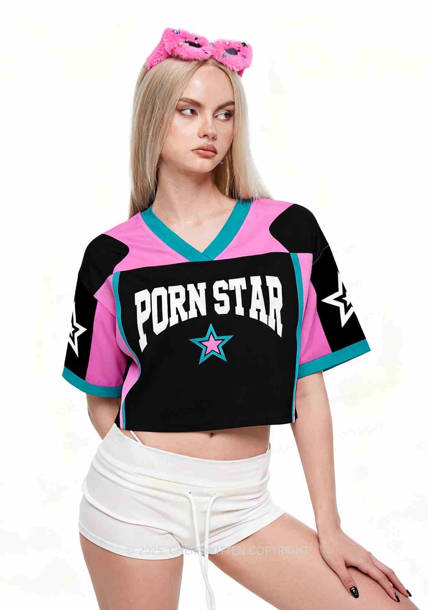 Custom Pxrn Star Y2K Crop Sport Jersey Shirts Cherrykitten