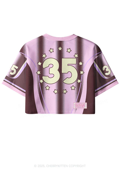 Custom Pink Pony Y2K Crop Sport Jersey Shirts Cherrykitten