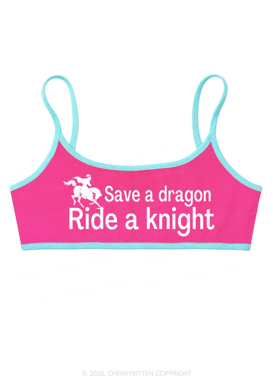 Save Dragon Ride Knight Y2K Super Crop Cami Cherrykitten