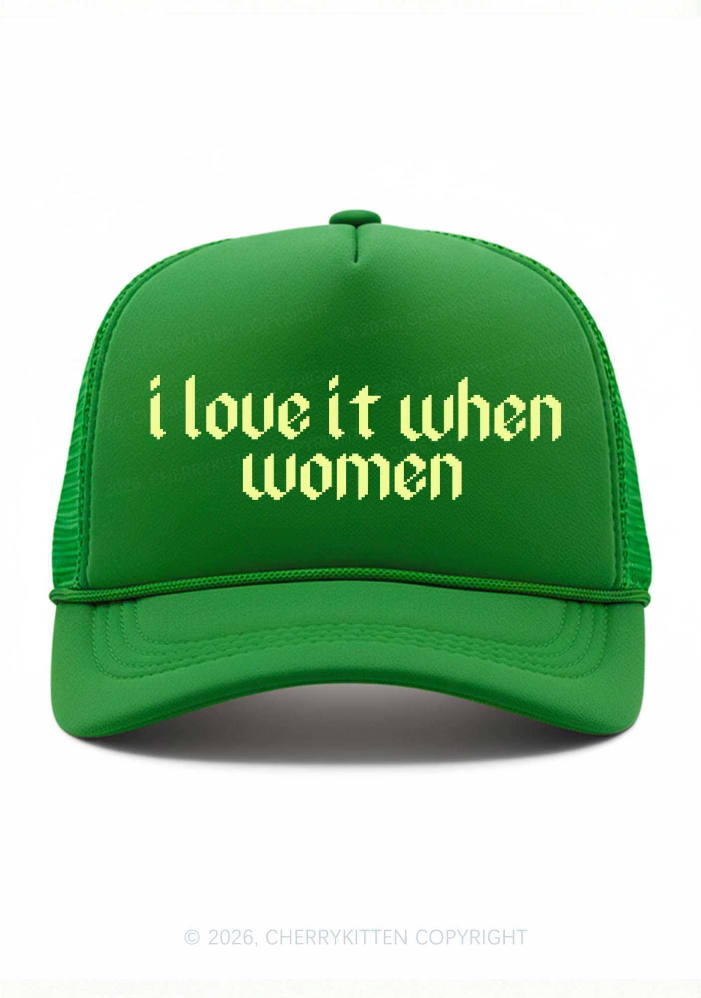 I Love It When Women Pride Y2K Trucker Hat Cherrykitten