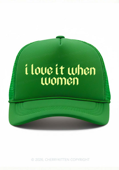 I Love It When Women Pride Y2K Trucker Hat Cherrykitten