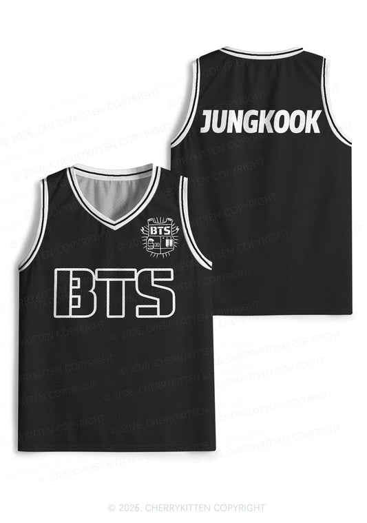 Black Kpop Members Y2K Sport Jersey Tank Cherrykitten
