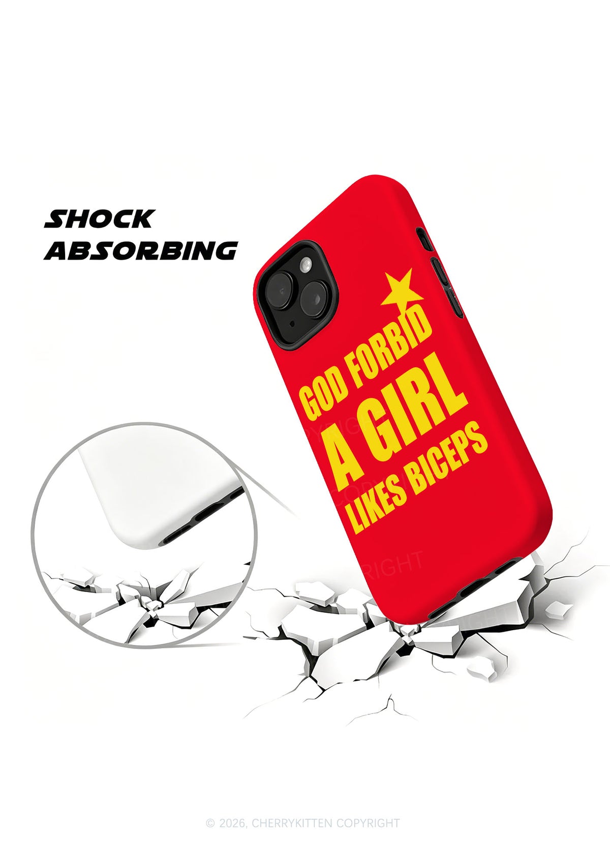 God Forbid A Girl Likes Biceps Y2K Phone Case Cherrykitten