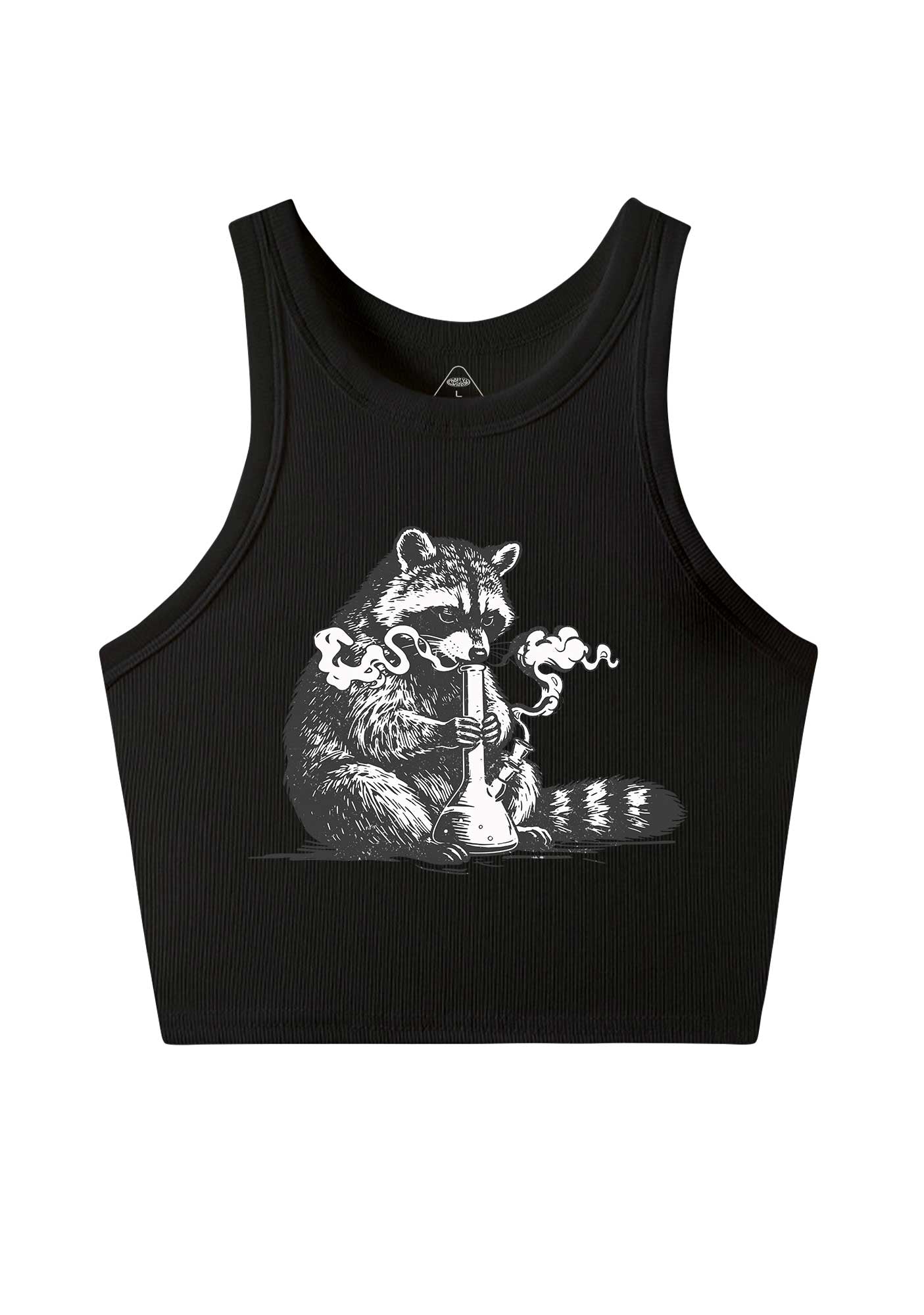 Stoned Raccoon Y2K Crop Tank Top Cherrykitten
