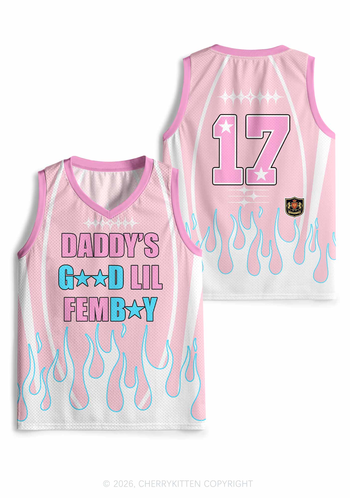 Daddys Good Lil Femboy Pride Y2K Sport Jersey Tank Cherrykitten