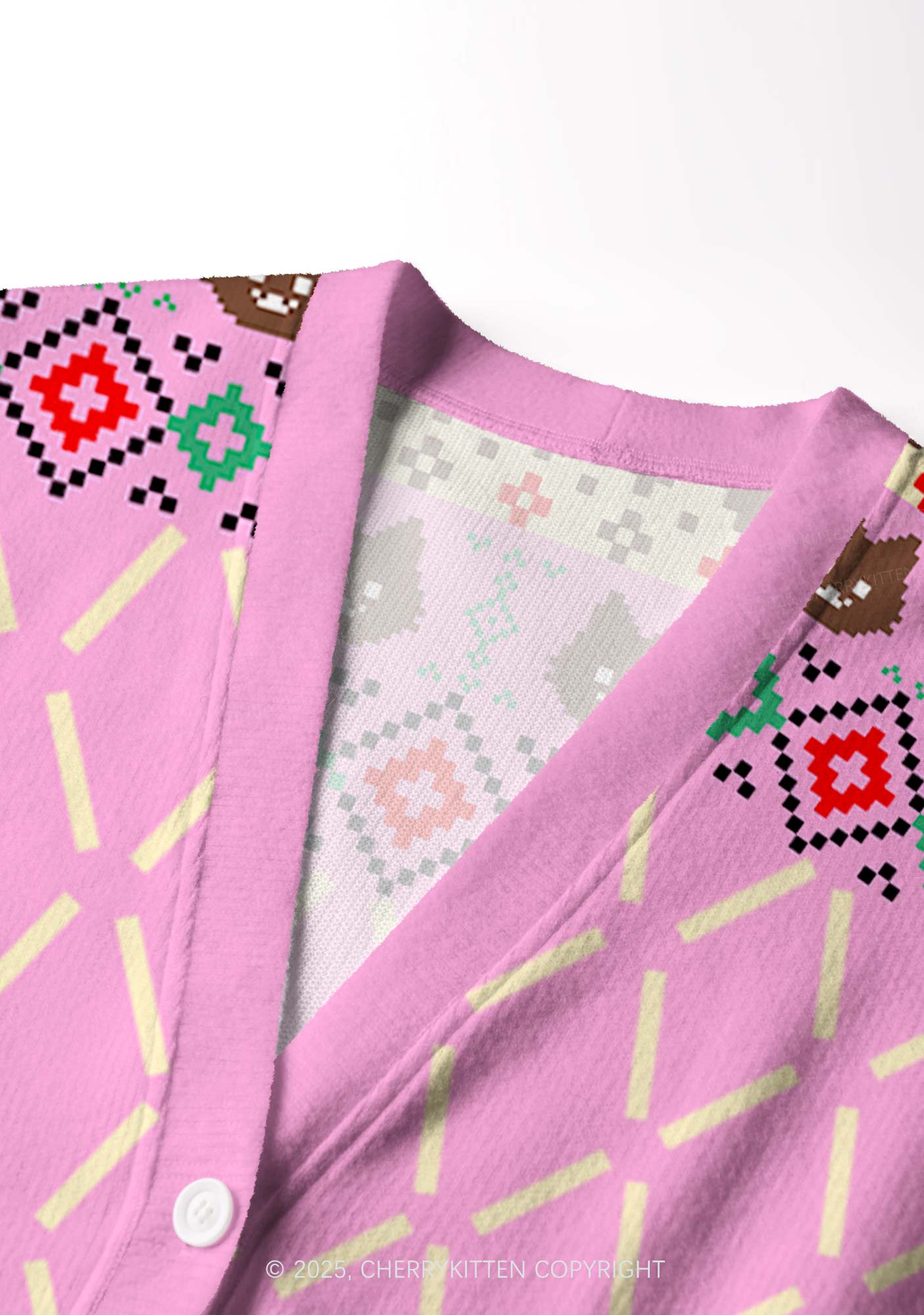 What Tree Y2K Christmas Cardigan Knit Sweatshirt Cherrykitten