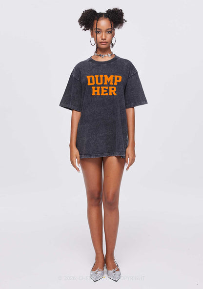 Dump Her Y2K Shirts Washed Tee Cherrykitten