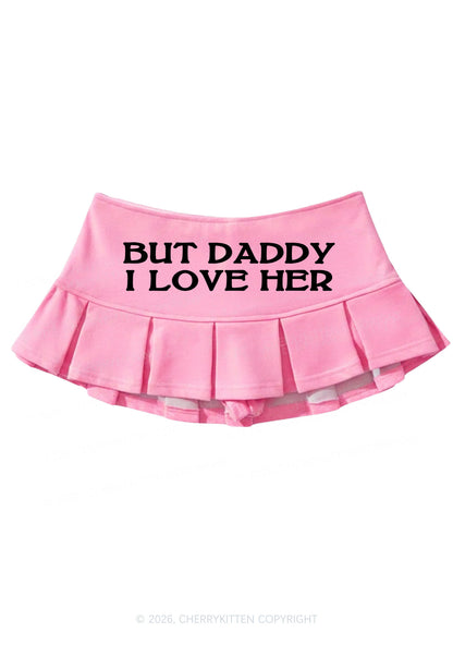 But Daddy I Love Her Pride Y2K Mini Pleated Skirts Cherrykitten