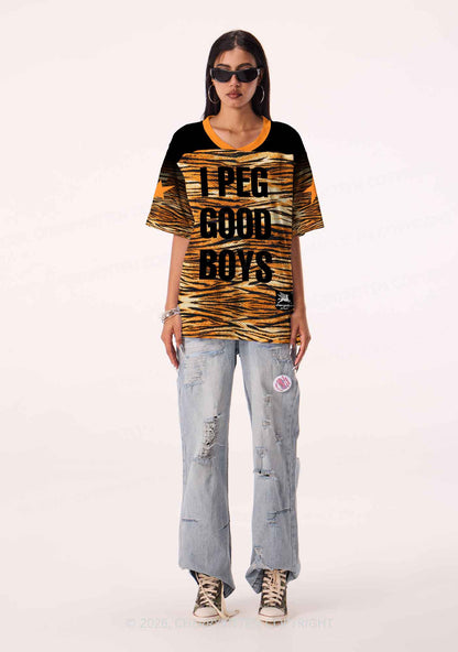 I Peg Good Boys Tiger Stripe Y2K Sport Jersey Shirts Cherrykitten