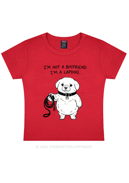 Im A Lapdog Y2K Baby Tee Cherrykitten