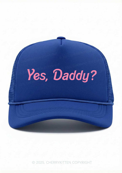 Yes Daddy Valentine's Day Y2K Trucker Hat Cherrykitten