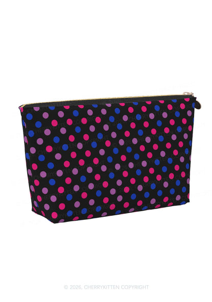 Bisexual Dots Pride Y2K Makeup Bag Cherrykitten