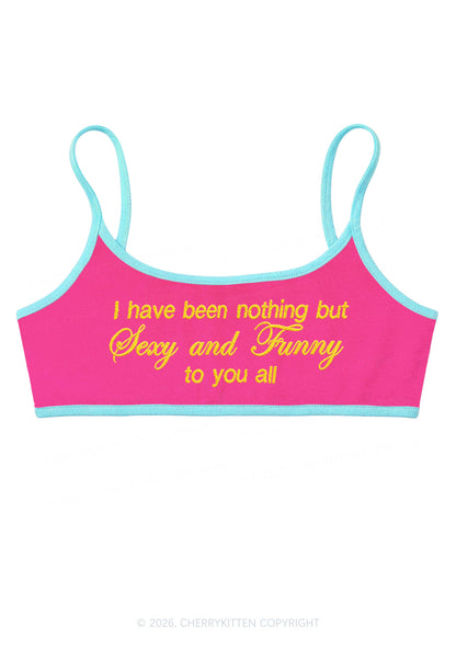 Embroidered I Have Been Nothing Y2K Super Crop Cami Cherrykitten