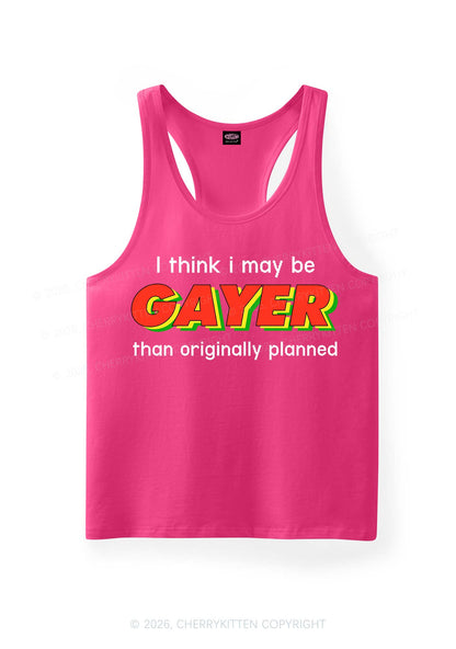 I May Be Gayer Pride Y2K Men Racerback Tank Top Cherrykitten