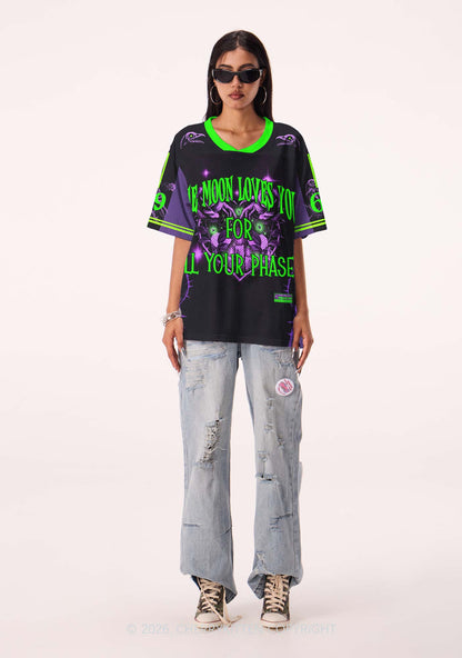 Halloween The Moon Loves You Y2K Sport Jersey Shirts Cherrykitten