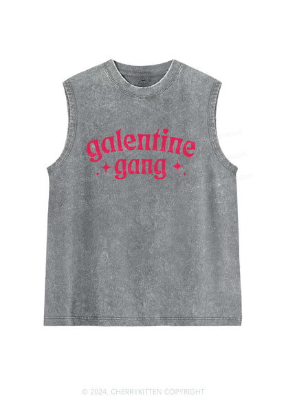 Galentine Gang Y2K Valentine's Day Washed Tank Cherrykitten
