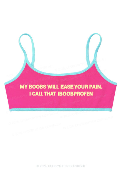 My Bxxbs Ease Your Pain Y2K Super Crop Cami Cherrykitten