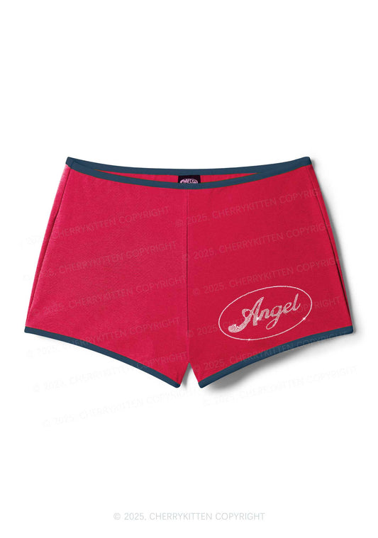 Rhinestone Mini Angel Y2K Booty Shorts Cherrykitten