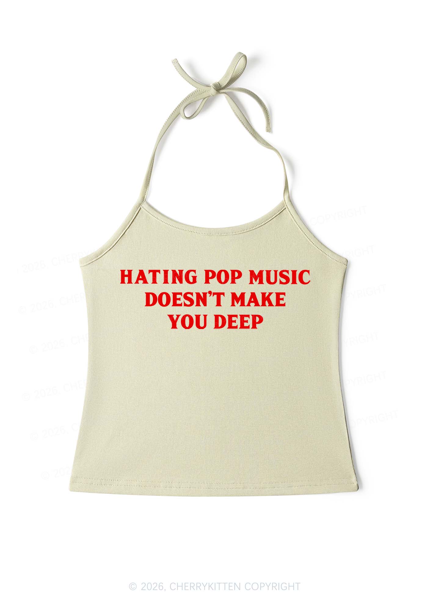 Hating Pop Music Y2K Halter Neck Cami Cherrykitten