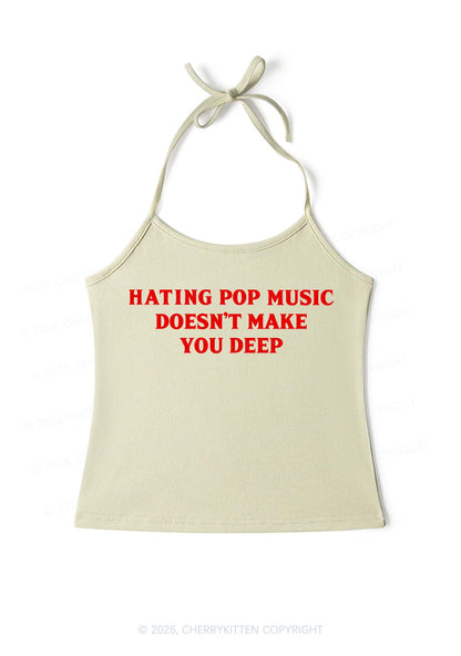 Hating Pop Music Y2K Halter Neck Cami Cherrykitten