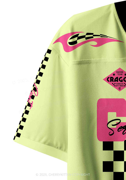 Custom Yellow Cxxt Y2K Crop Sport Jersey Shirts Cherrykitten