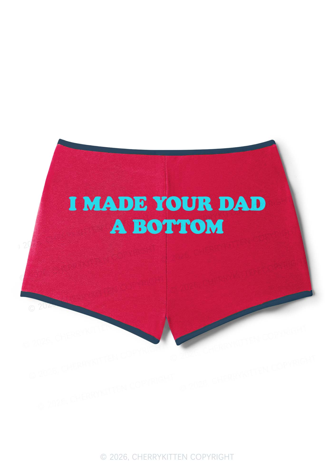 Made Your Dad Bottom Pride Y2K Booty Shorts Cherrykitten