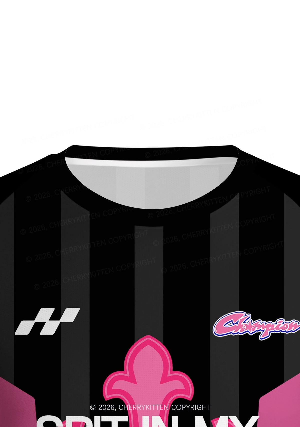Pink Cross Y2K Football Jersey Shirts Cherrykitten