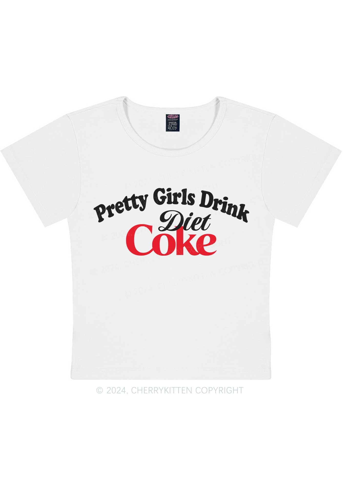 Pretty Girls Drink Diet Coke Y2K Baby Tee Cherrykitten