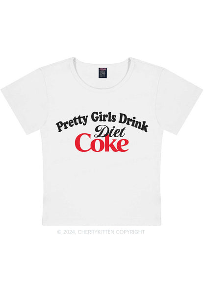 Pretty Girls Drink Diet Coke Y2K Baby Tee Cherrykitten