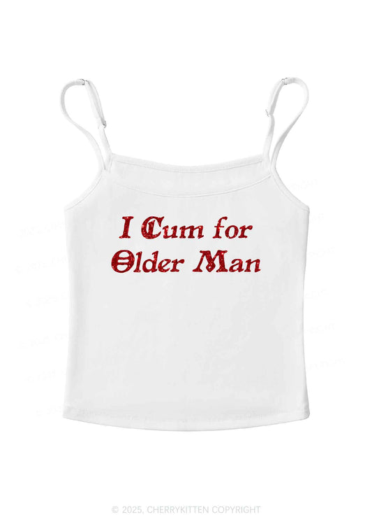 Glitter Come For Older Men Y2K Spaghetti Strap Cami Cherrykitten