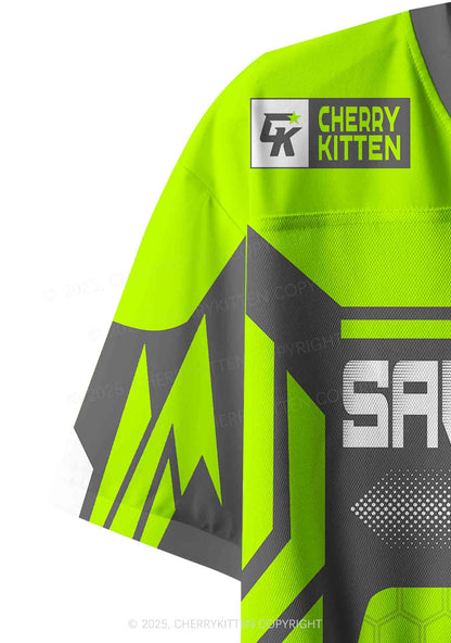 Custom Green Ride A DJ Y2K Crop Sport Jersey Shirts Cherrykitten