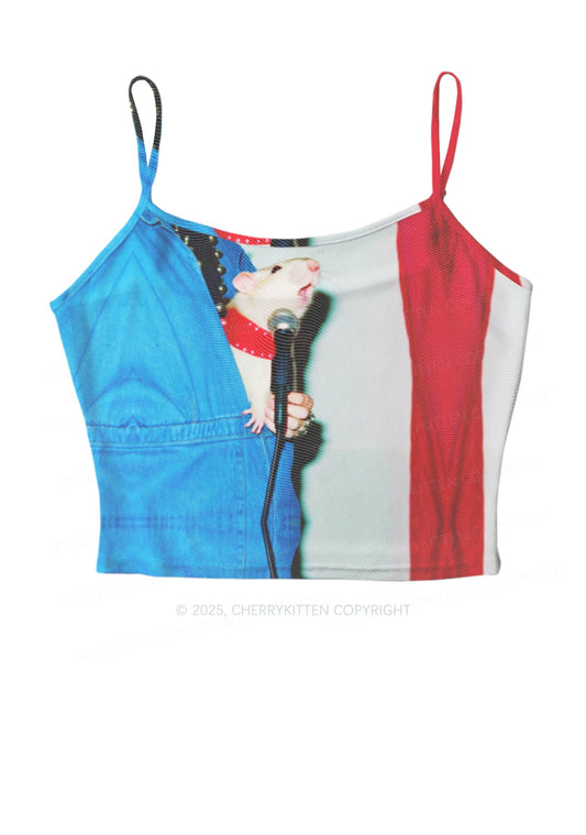Singer Ratz Y2K Mesh Cami Tank Cherrykitten