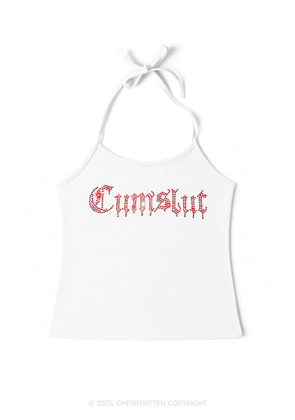 Rhinestone Cxmslxt Y2K Halter Neck Cami Cherrykitten