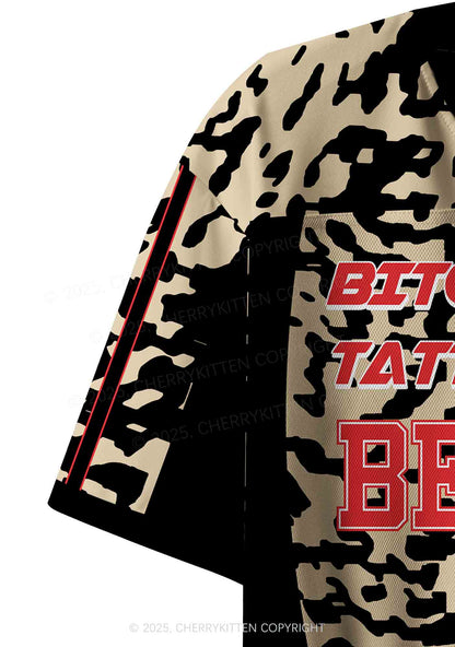 Custom Bxxches With Tattoos Fxxk Better Y2K Crop Sport Jersey Shirts Cherrykitten