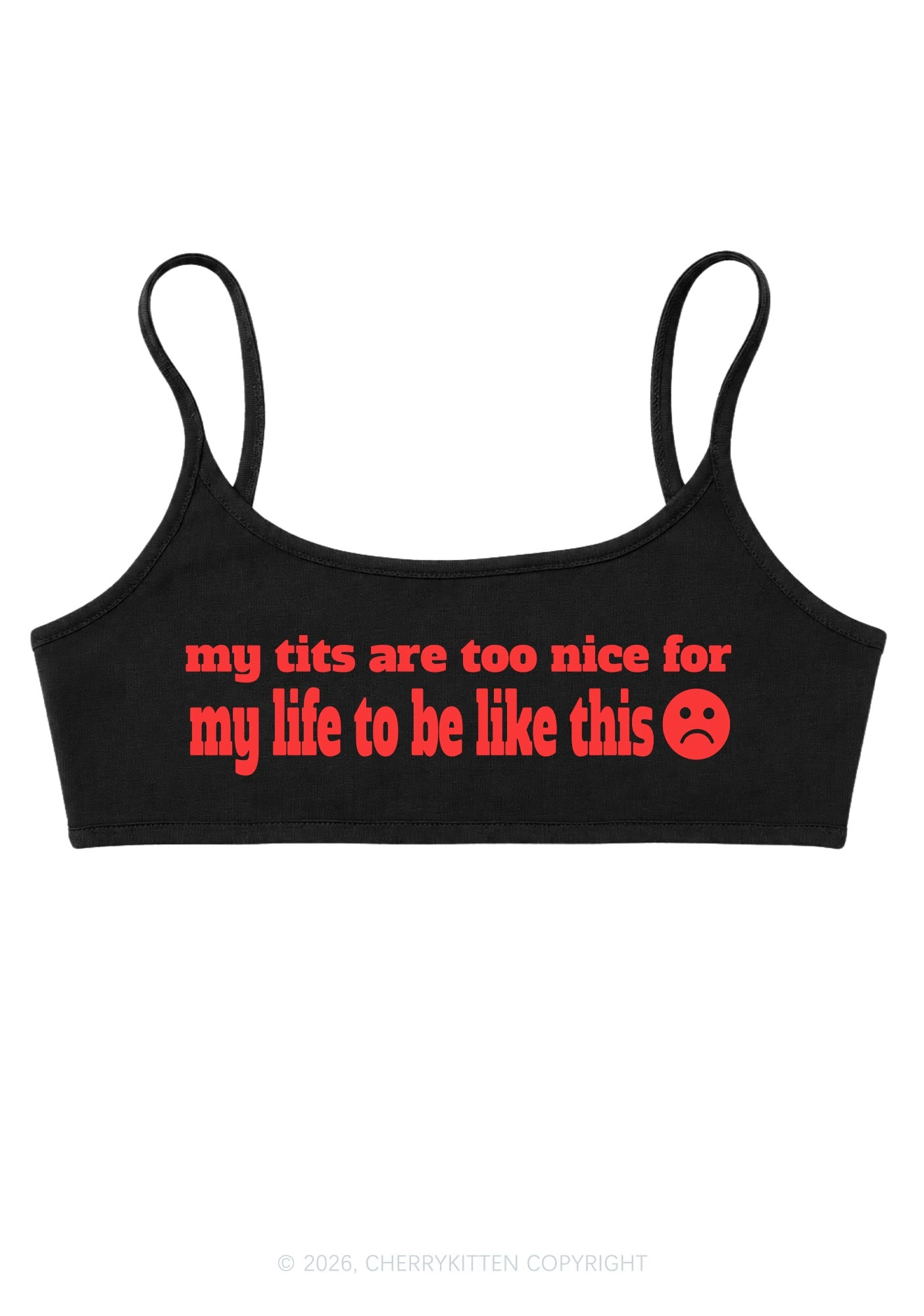 My Txts Are Too Nice Y2K Super Crop Cami Cherrykitten