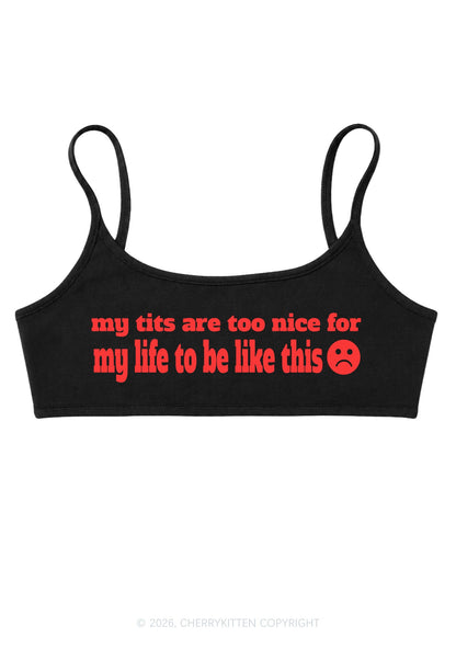 My Txts Are Too Nice Y2K Super Crop Cami Cherrykitten