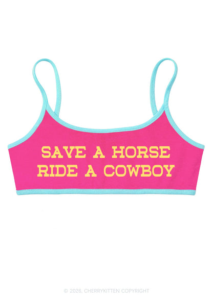 Ride A Cowboy Y2K Super Crop Cami Cherrykitten
