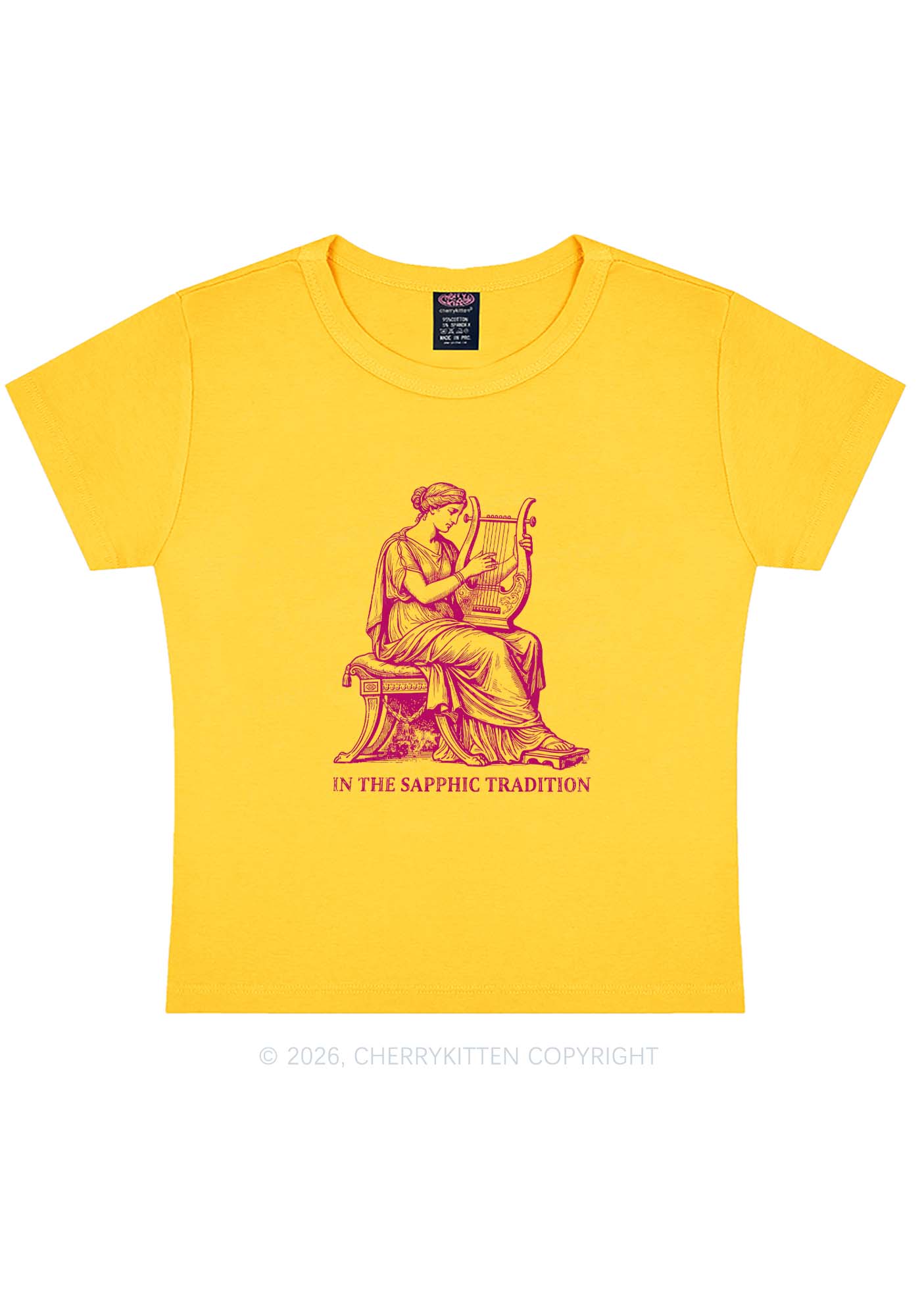 In The Sapphic Tradition Pride Y2K Baby Tee Cherrykitten