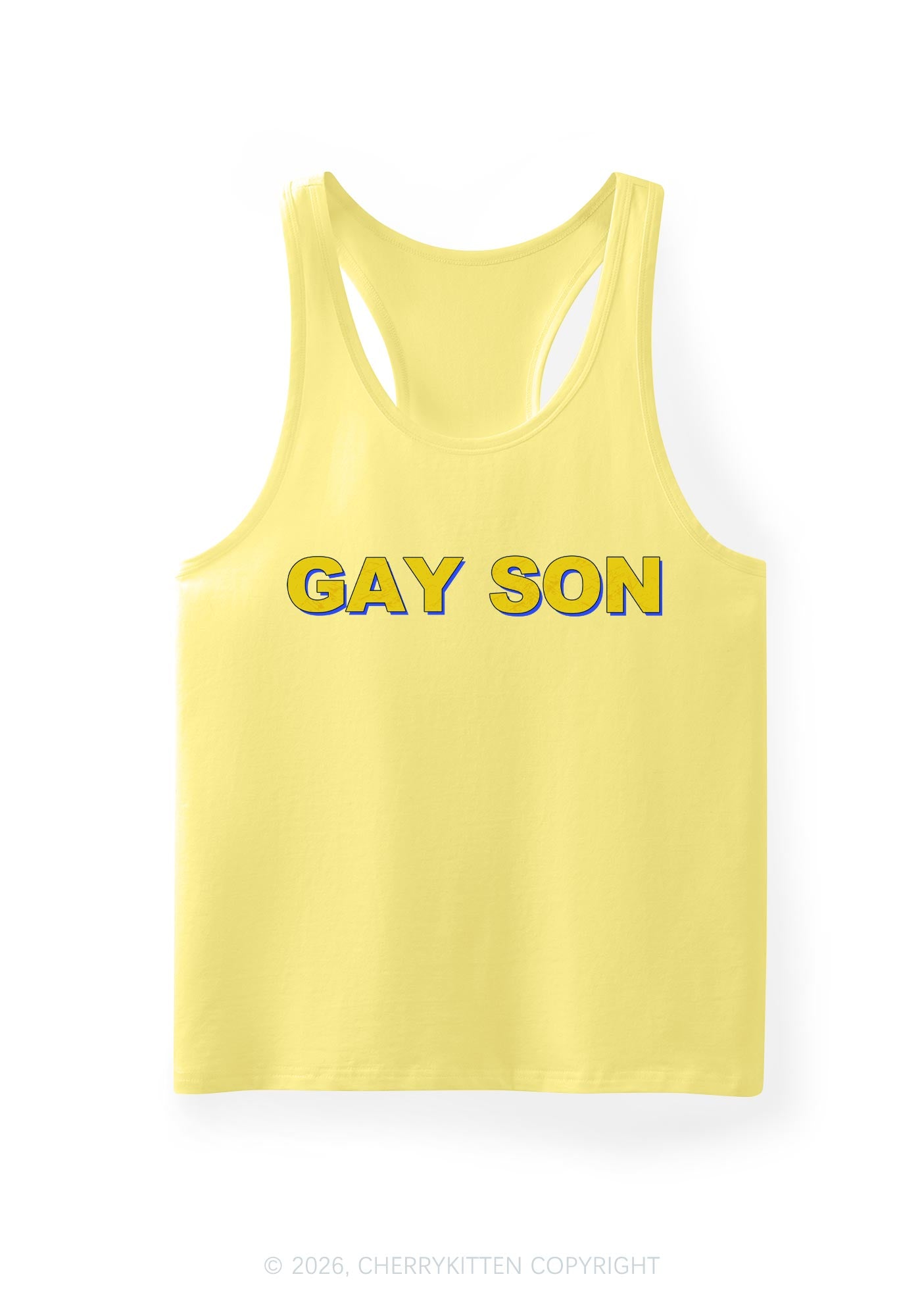 Gay Son Pride Y2K Men Racerback Tank Top Cherrykitten