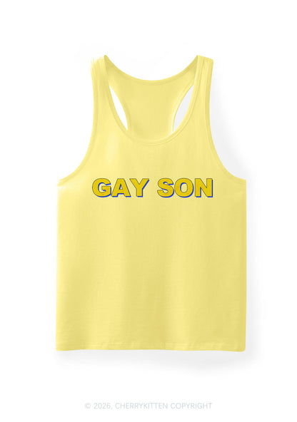 Gay Son Pride Y2K Men Racerback Tank Top Cherrykitten