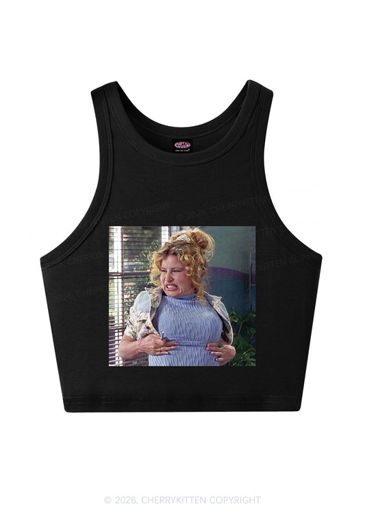 Huge Bxxb Blonde Y2K Crop Tank Top Cherrykitten
