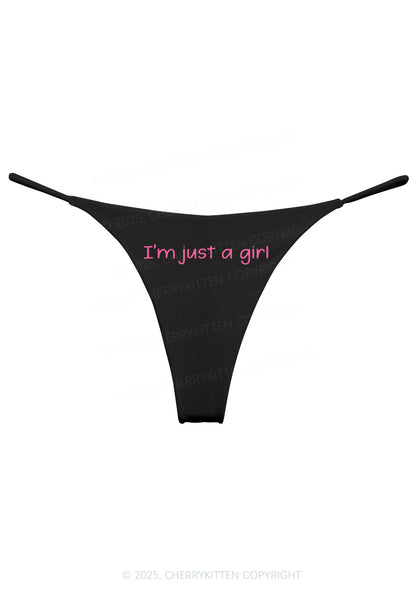 Im Just A Girl Y2K Bikini String Thong Cherrykitten