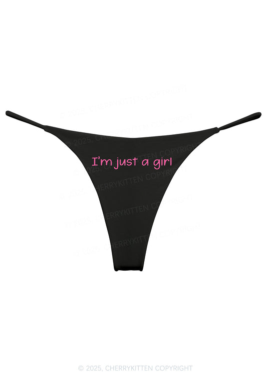 Im Just A Girl Y2K Bikini String Thong Cherrykitten