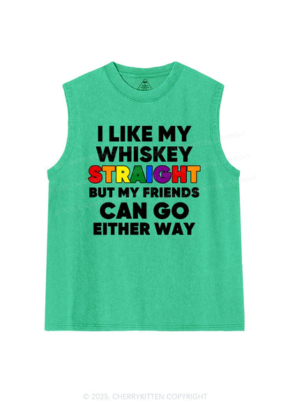 I Like Straight Pride Y2K Washed Muscle Tank Cherrykitten